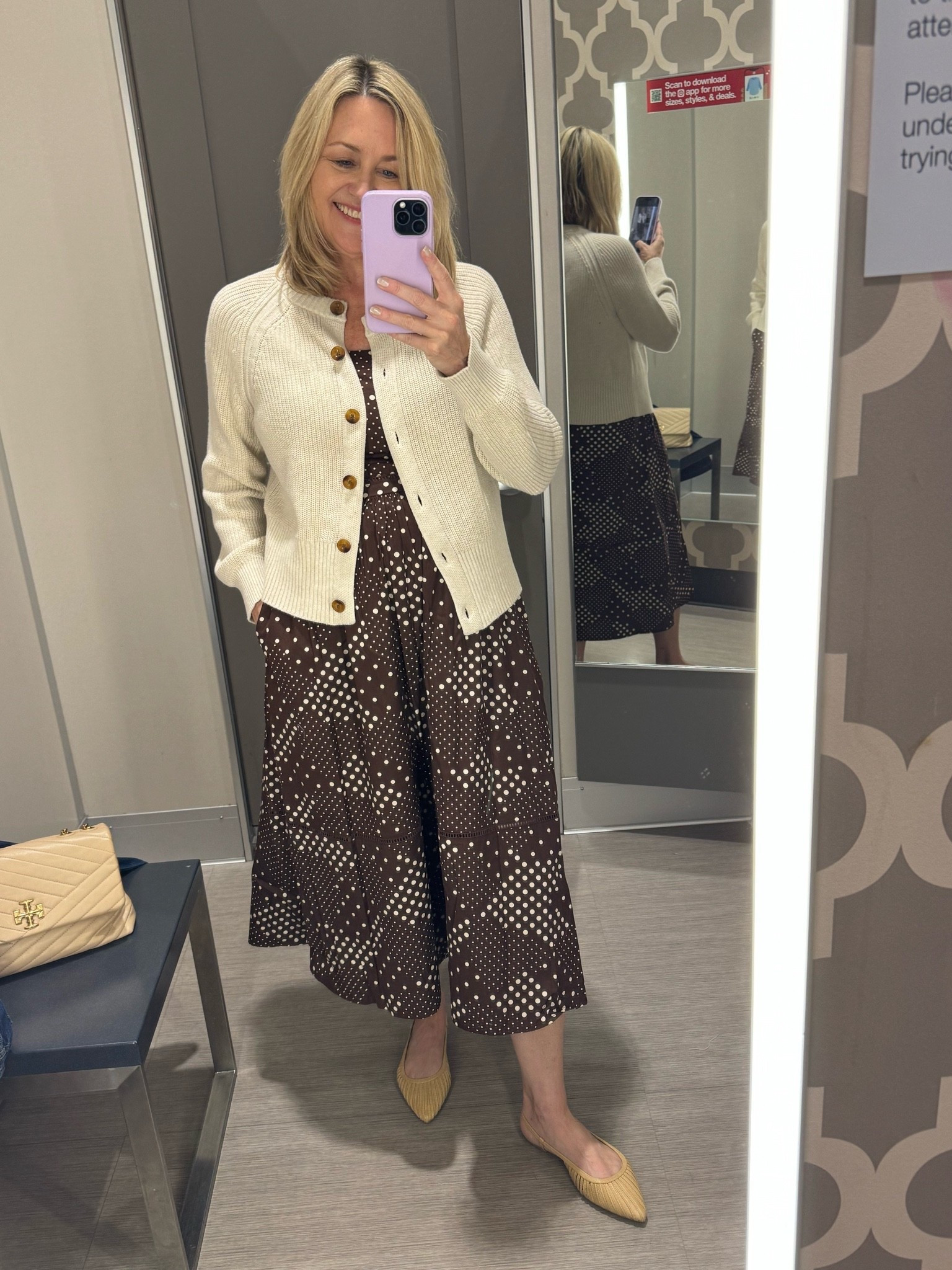 Fall transition outfit, midi dress and cardigan

#LTKdayinmylife #LTKootd #LTKOver40