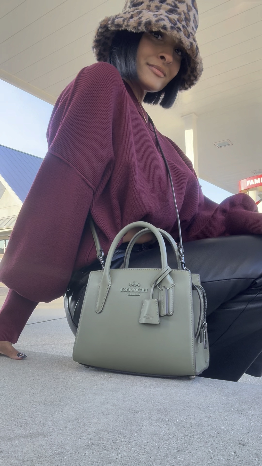 Leopard + Deep Reds + Green is my fall obsession. This Coach bag is on sale sale rn and it’s the perfect neutral pop that quite literally goes with all the things! 🐆🍁🪲

#LTKVideo #LTKItBag #LTKSaleAlert