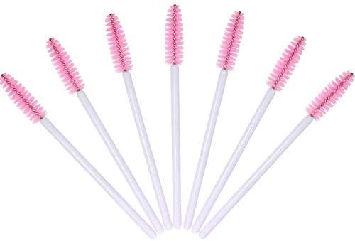 200 Packs Disposable Eyelash Mascara Brush,Makeup Wands Applicator (Pink) | Amazon (US)