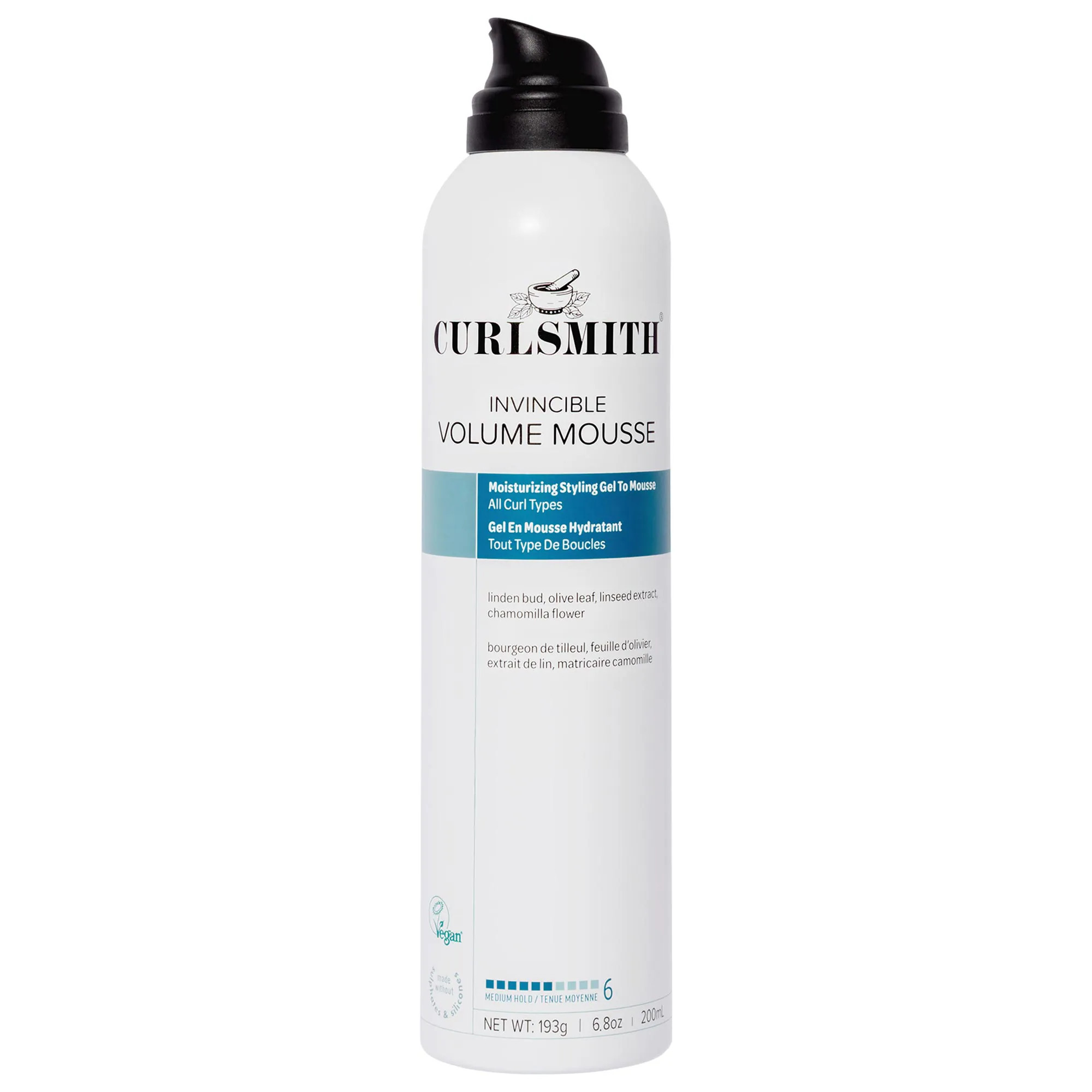 Curlsmith Invincible Moisturizing Gel to Mousse Styling Foam 6.8 oz/201 mL | Sephora (US)