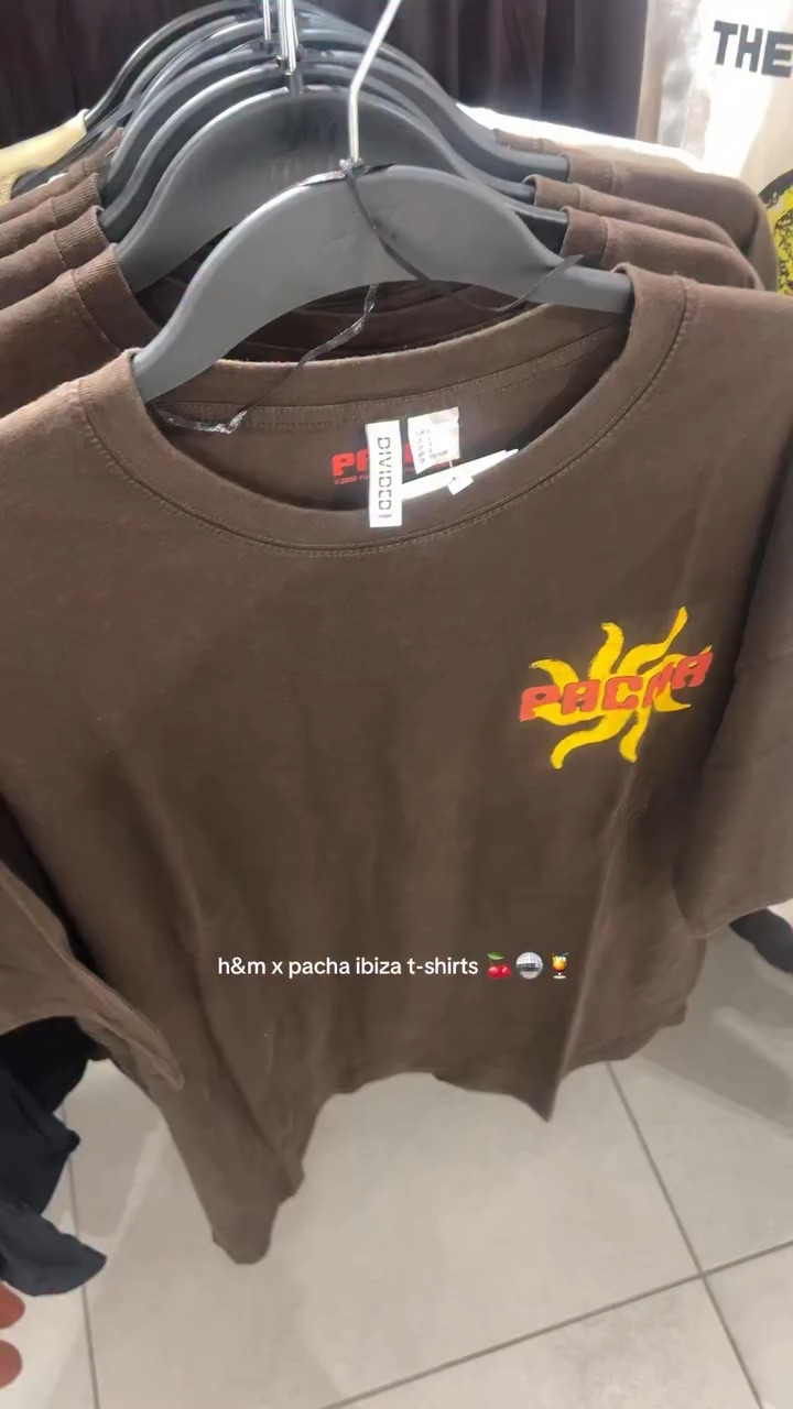 how cool are these t-shirts!!! heading to ibiza this summer you need this for your airport outfit 🍒🪩🍹HM x Pacha 
#hmxpacha #pacha #ibiza #hmclothing #pachaibiza