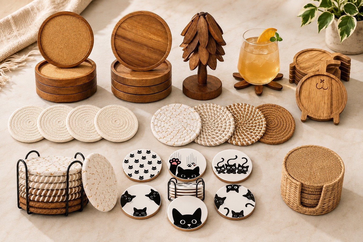 A little something for every style. From classic wood and cozy woven coasters to the cutest cat designs—these are such an easy way to add a little personality to your coffee table!

#LTKHome #AmazonHome #HomeFinds #AmazonFinds #HomeDecor #Coasters

#LTKHome