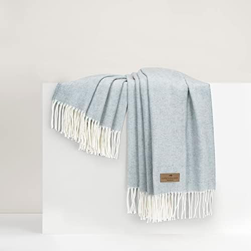 Lands Downunder All-Season, Luxury Crystal Blue Herringbone Throw – Soft Woven Throw with Decor... | Amazon (US)