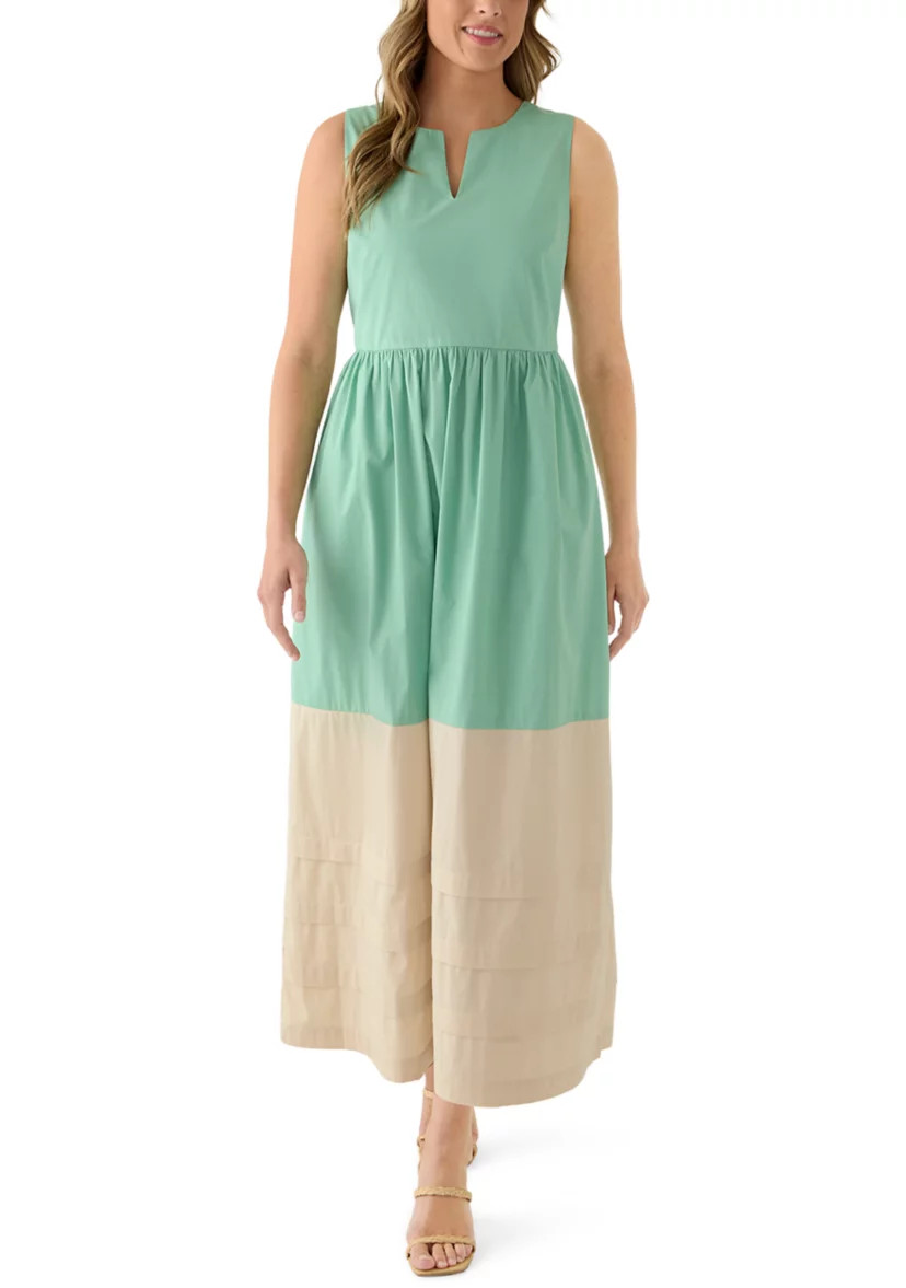 Women's Sleeveless Pleated Hem Midi Dress | Belk