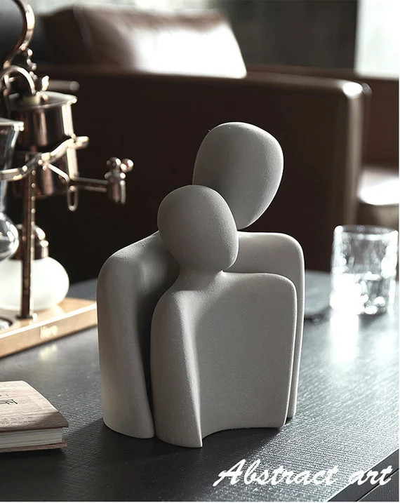 2 Pieces Nordic Minimalist Abstract Figures Ceramic Ornaments | Etsy | Etsy (US)