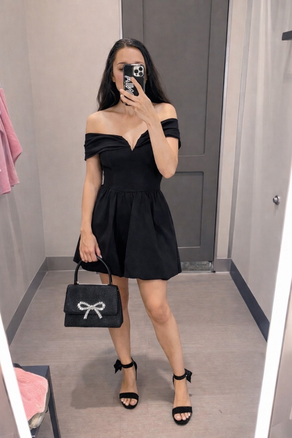 Target little black dress and heels and bow evening bag! 

#LTKgrwm #LTKValentine #LTKSaleAlert