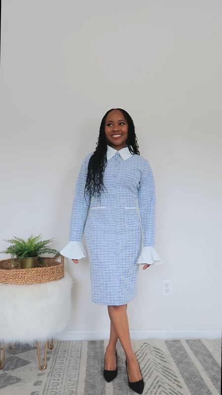 Use JASMINE15 for 15% OFF! Tweed modest dress 🩵 Blair Dress from Ivy City Co size XS

#LTKworkwear