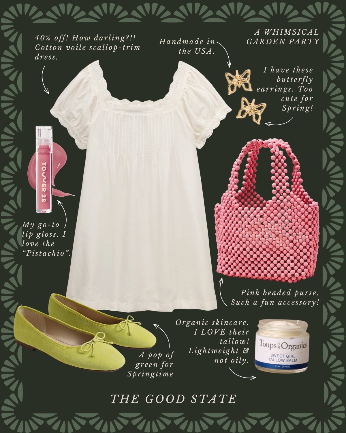 This collection is for the Spring girlies. The ones longing for the warmth of sunshine on their skin and a cool breeze blowing through their hair. Shorts and a sweatshirt weather. A flowy dress and a light cardigan. This is for the ladies counting down the days until the farmers market opens back up. The ones who love early mornings at the market—flaky croissant in one hand and a rosemary latte in the other. This is for the ones who can’t resist a bouquet of fresh flowers and are trying to figure out how to grow their own cut flower garden at home. For the ones who spend the golden evenings having a picnic with friends. For the people (like me) who always have a picnic blanket in their car. This is for the girlies love allllll things gingham, their trusty ball cap, pops of color  and who firmly believe you can’t have too many neck scarves or bandanas. For the ones who love feminine details like lace trim, dainty florals and ruffles. This Spring may we slow down, breathe deep, embrace the life all around and romanticize the seemingly ordinary moments🌼

#LTKootd #LTKSaleAlert #LTKActive