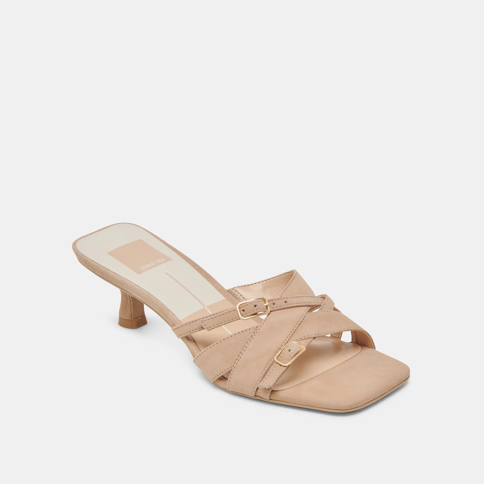 BRYANT HEELS CAMEL SUEDE | DolceVita.com