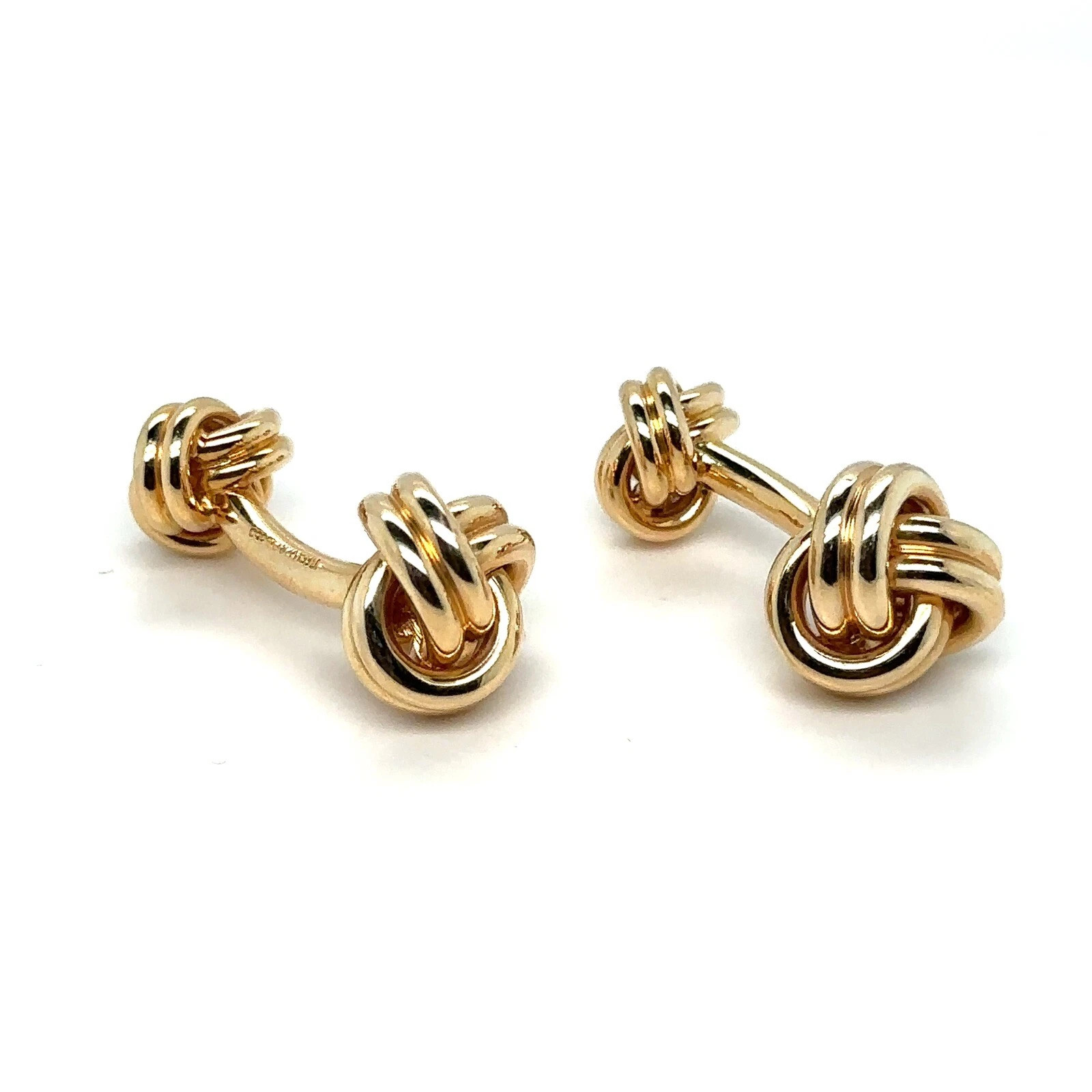 Tiffany & Co. 14k Yellow Solid Gold Men’s Knot Cufflinks 21.92 Grams | eBay US