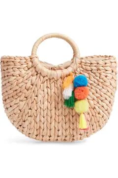 Pompom Straw Tote | Nordstrom