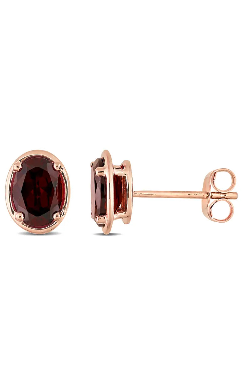 Julianna B. Garnet Oval Stud Earrings 14k | Nordstrom | Nordstrom