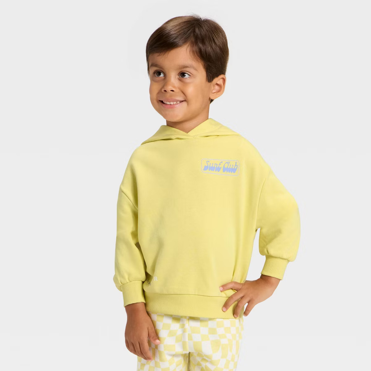 Grayson Mini Toddler Boys' French Terry Hoodie Sweatshirt - Yellow 2T | Target