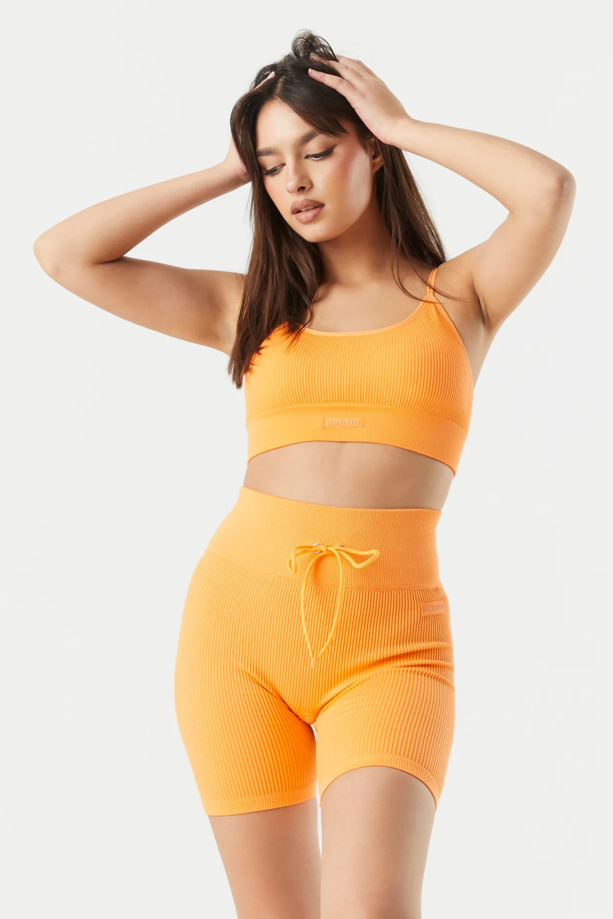 Soutien-gorge côtelé sans couture à encolure ronde Sommer Ray | Urban Planet