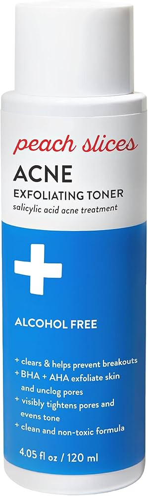 Peach Slices | Acne Exfoliating Toner | 2% Salicylic Acid | AHA+BHA Exfoliation | Facial Cleanser... | Amazon (US)