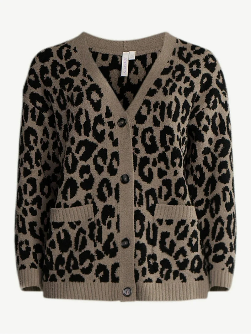 Joyspun Women's Fuzzy Front Pocket Cardigan, Sizes XS-3X | Walmart (US)