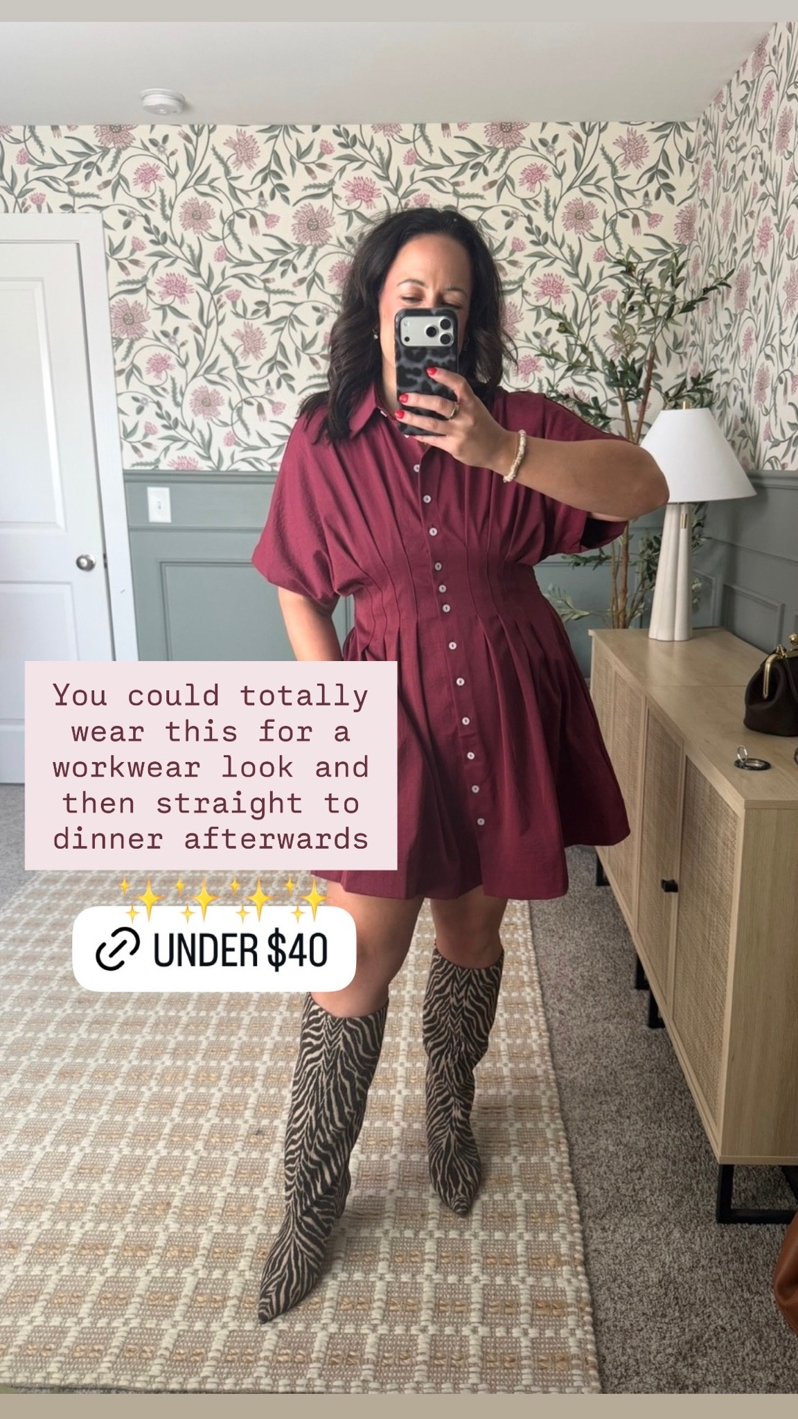 This fall dress is such a good find for midsize girls! You can have so much fun switching up the accessories. It’s one of those outfits that works for just about anything!