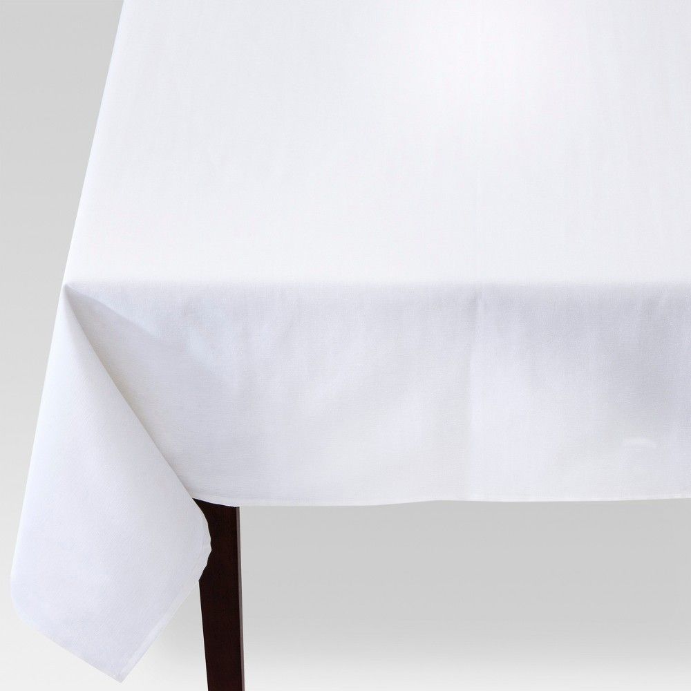 60""x104"" Solid Tablecloth White - Threshold | Target