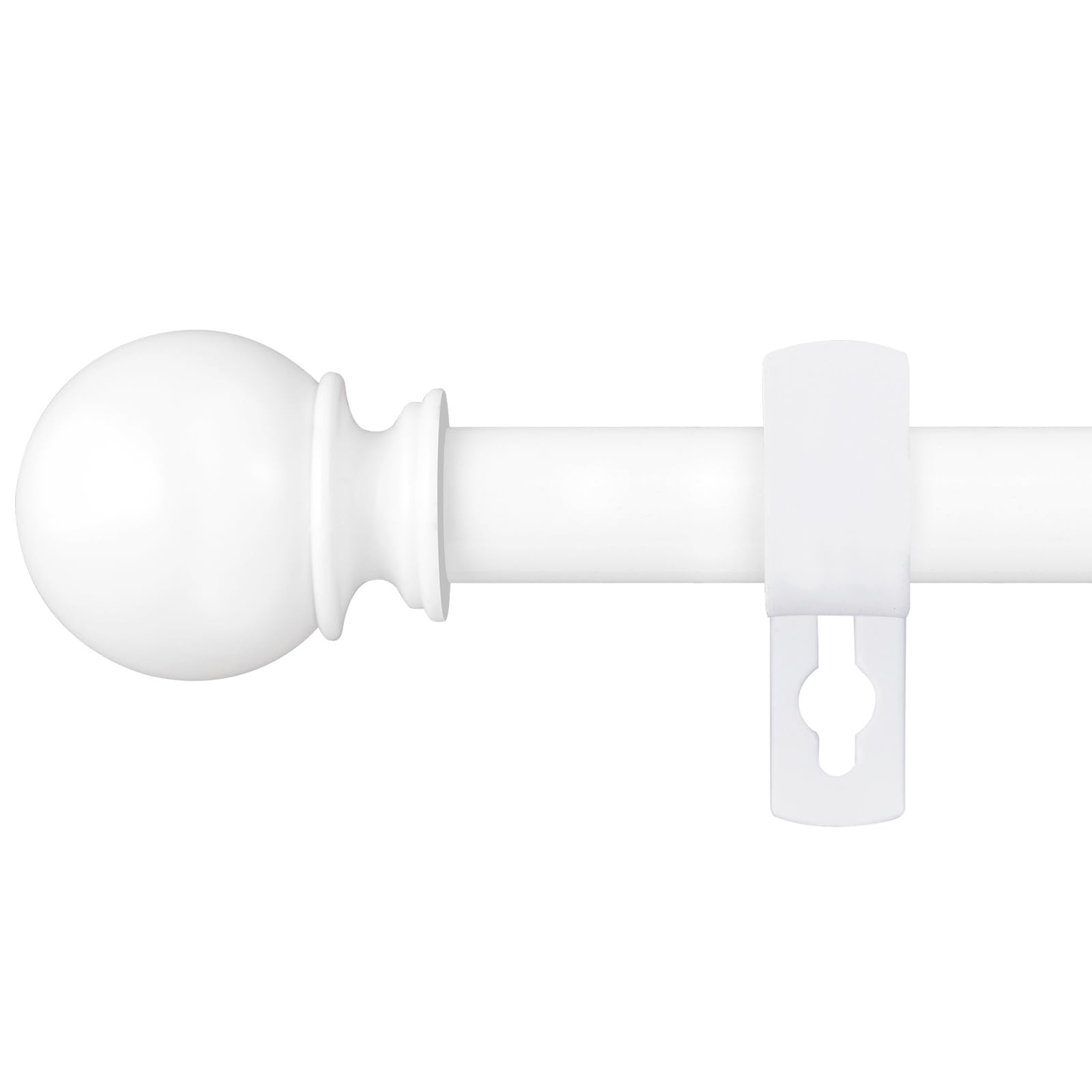 White Curtain Rods for Windows 28 to 48 Inch, 5/8" Diameter Heavy Duty Metal Splicing Adjustable ... | Amazon (US)