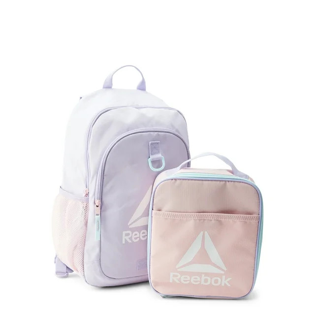Reebok Kids Boys or Girls Charlie Backpack with Lunchbox, Lavender | Walmart (US)