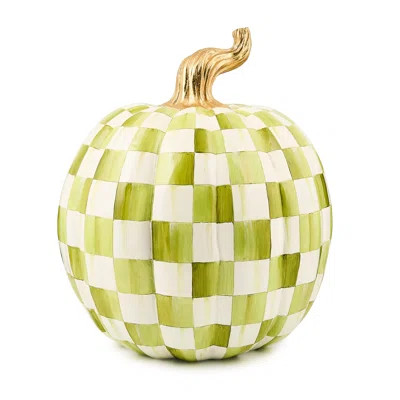 Violet Check Cascade Floral Pumpkin | Wayfair North America