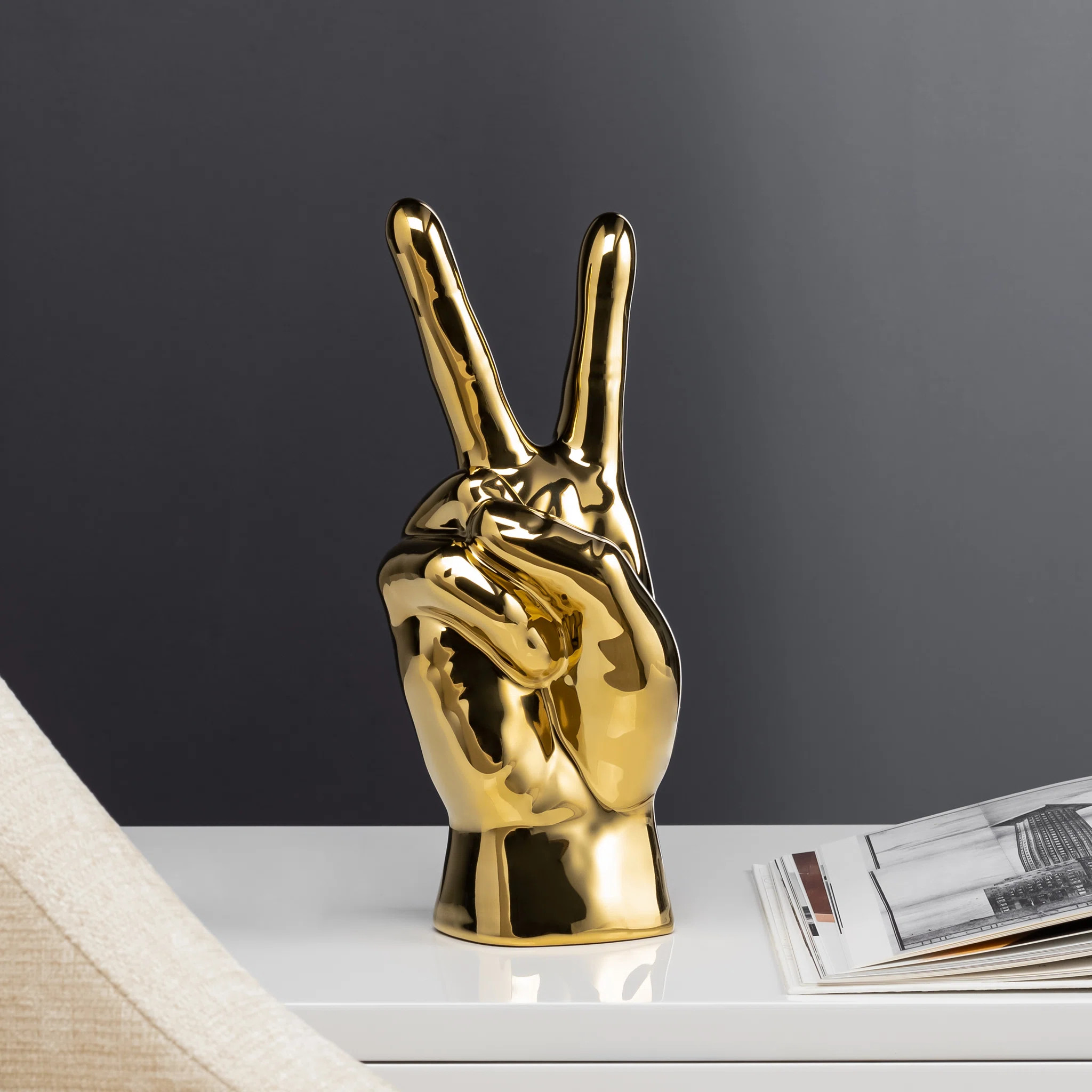 Peace Sign Hand Gesture Statue | Wayfair North America
