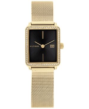 Tommy Hilfiger Women's Gold-Tone Mesh Bracelet Watch 21mm | Macys (US)