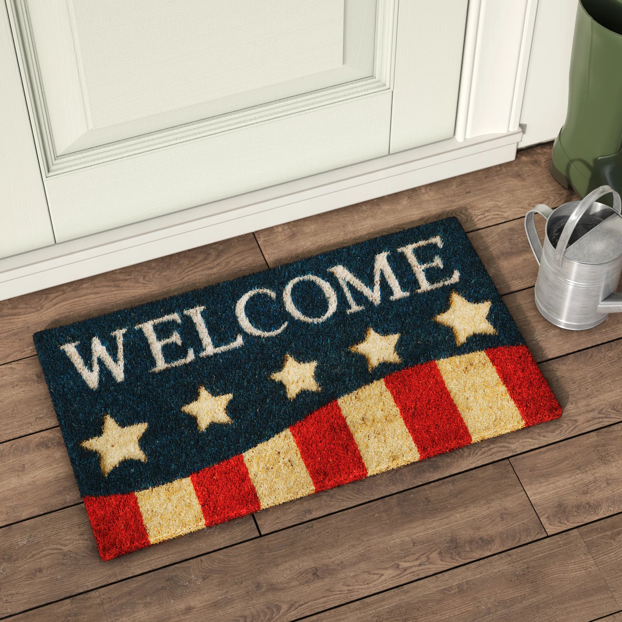 Varian Patriotic Independence Day Outdoor Coir Doormat | Wayfair North America