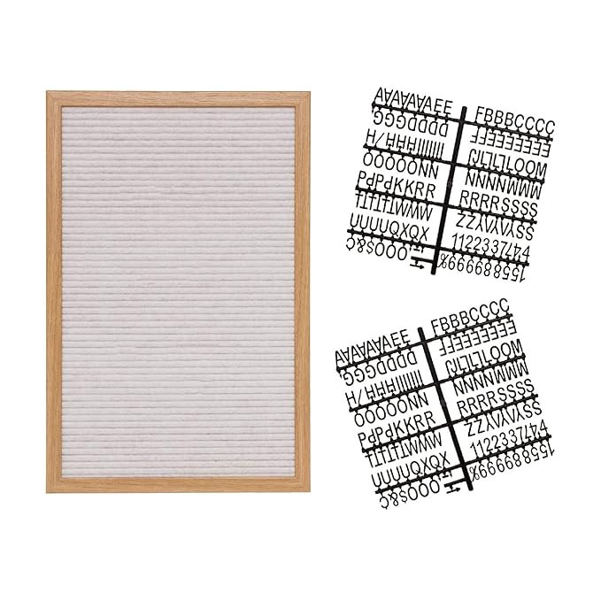 White Felt Letter Board 12x18 Inches Includes 290 Changeable Letters & Symbols Free Bonus Bag for... | Amazon (US)