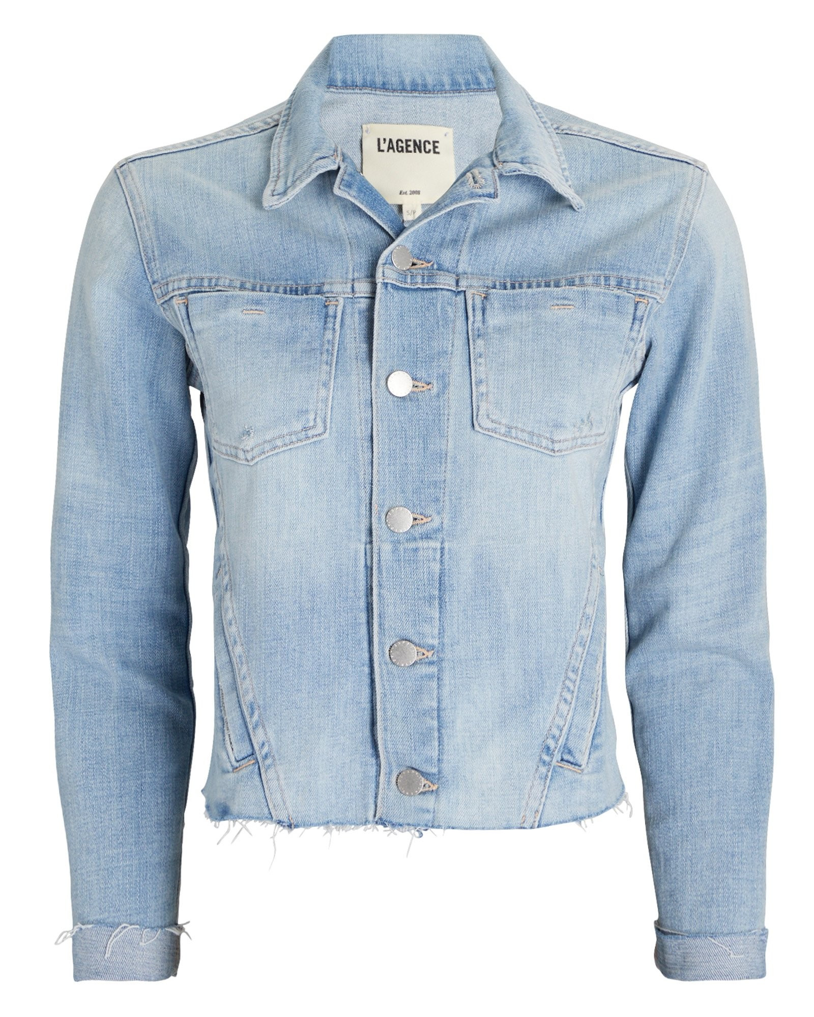 Janelle Cropped Denim Jacket | INTERMIX