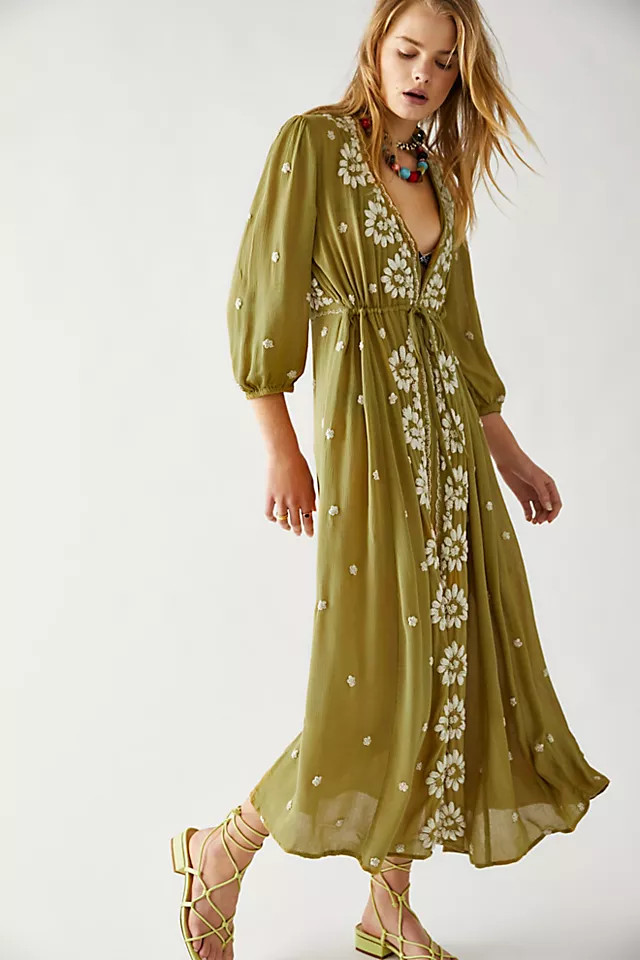 Embroidered Fable Midi Dress | Free People (Global - UK&FR Excluded)