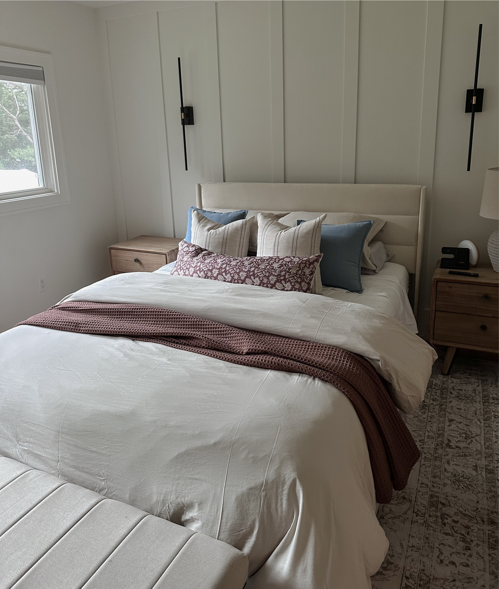 Gorgeous bedroom makeover with mainly all Amazon Canada finds! Quality is fantastic and quality is great too. 

Duvet cover, throw pillows neutral and blue, waffle throw blanket, bedframe, light fixtures and more!

#LTKhome #LTKcanada