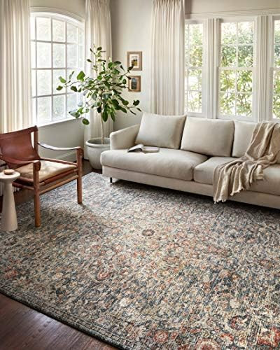 Loloi II Saban Collection SAB-02 Blue / Spice, Traditional Area Rug, 7'-10" x 10' | Amazon (US)