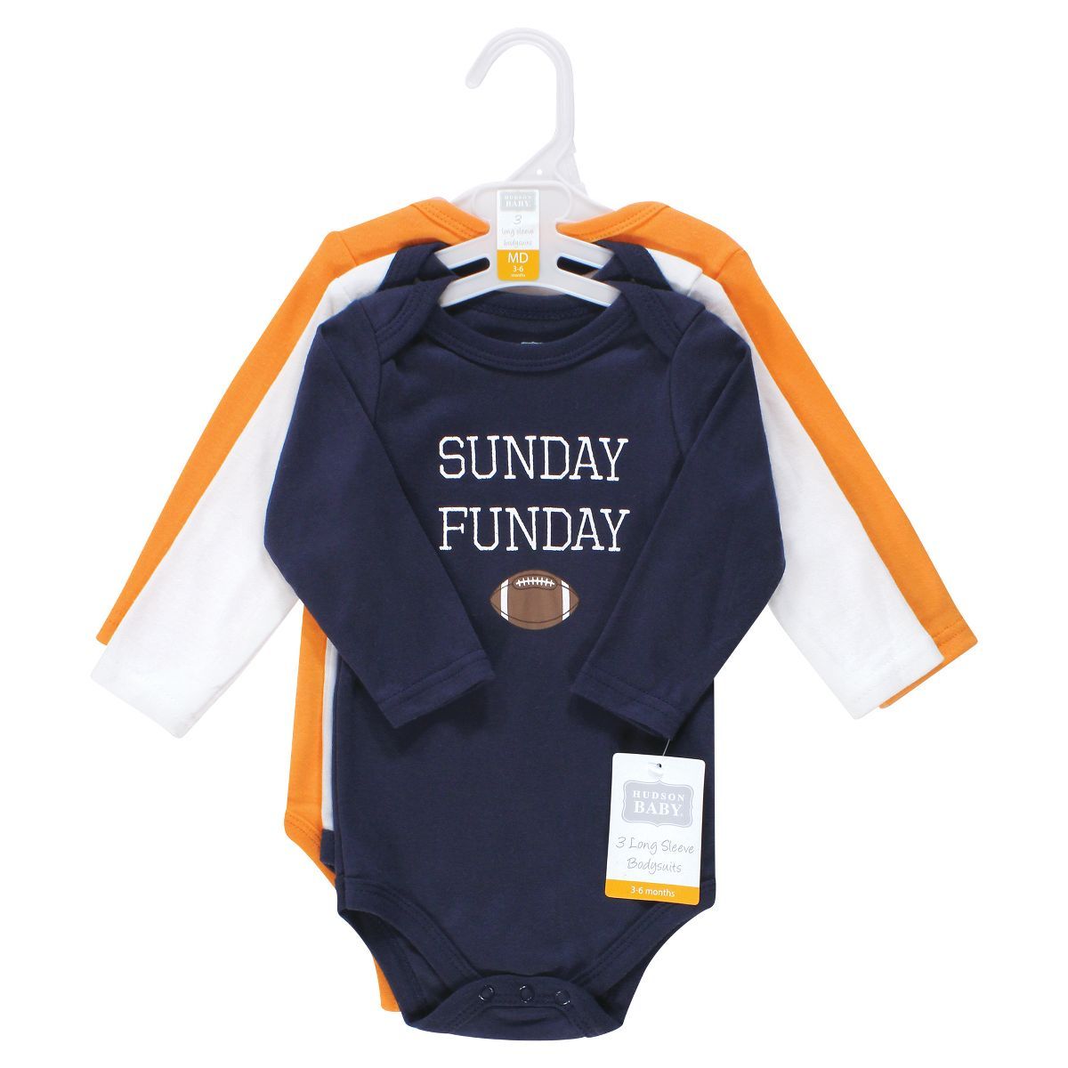 Hudson Baby Unisex Baby Cotton Long-Sleeve Bodysuits, Fall Winter Sports | Target