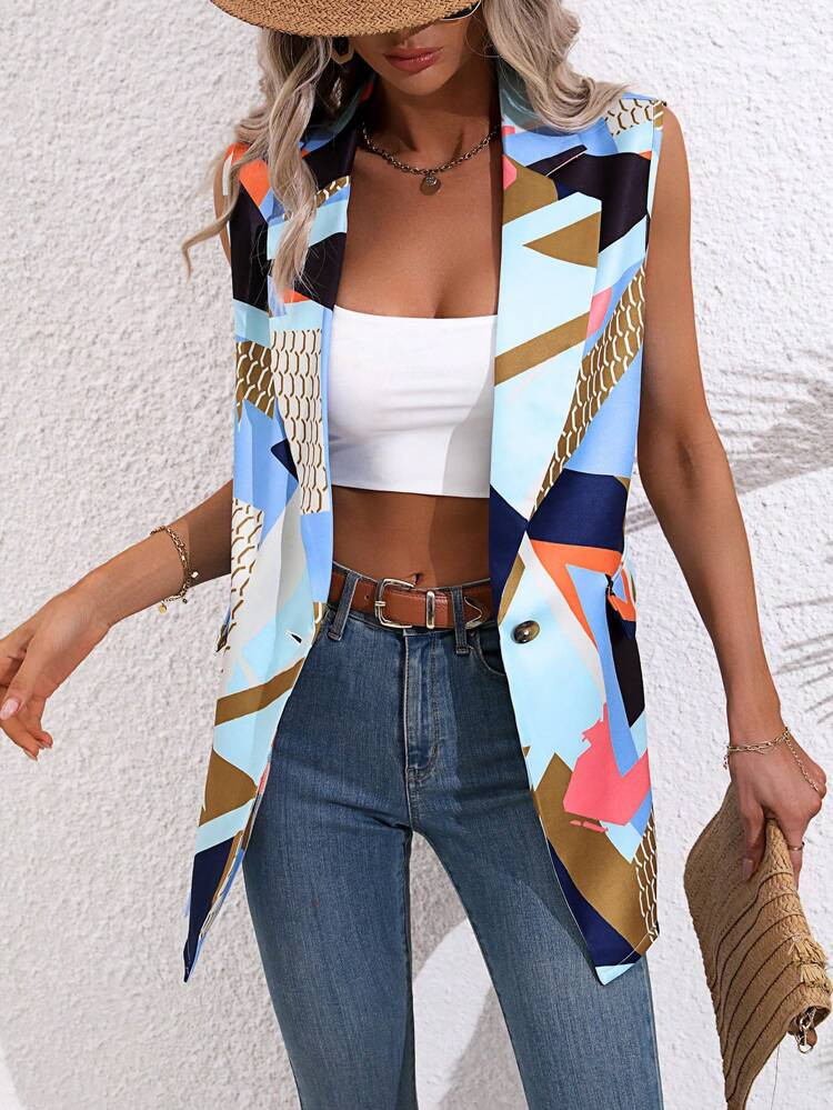 $16.49        
    (18)
        
      Geo Print Lapel Neck Vest Blazer
       
              
  ... | SHEIN