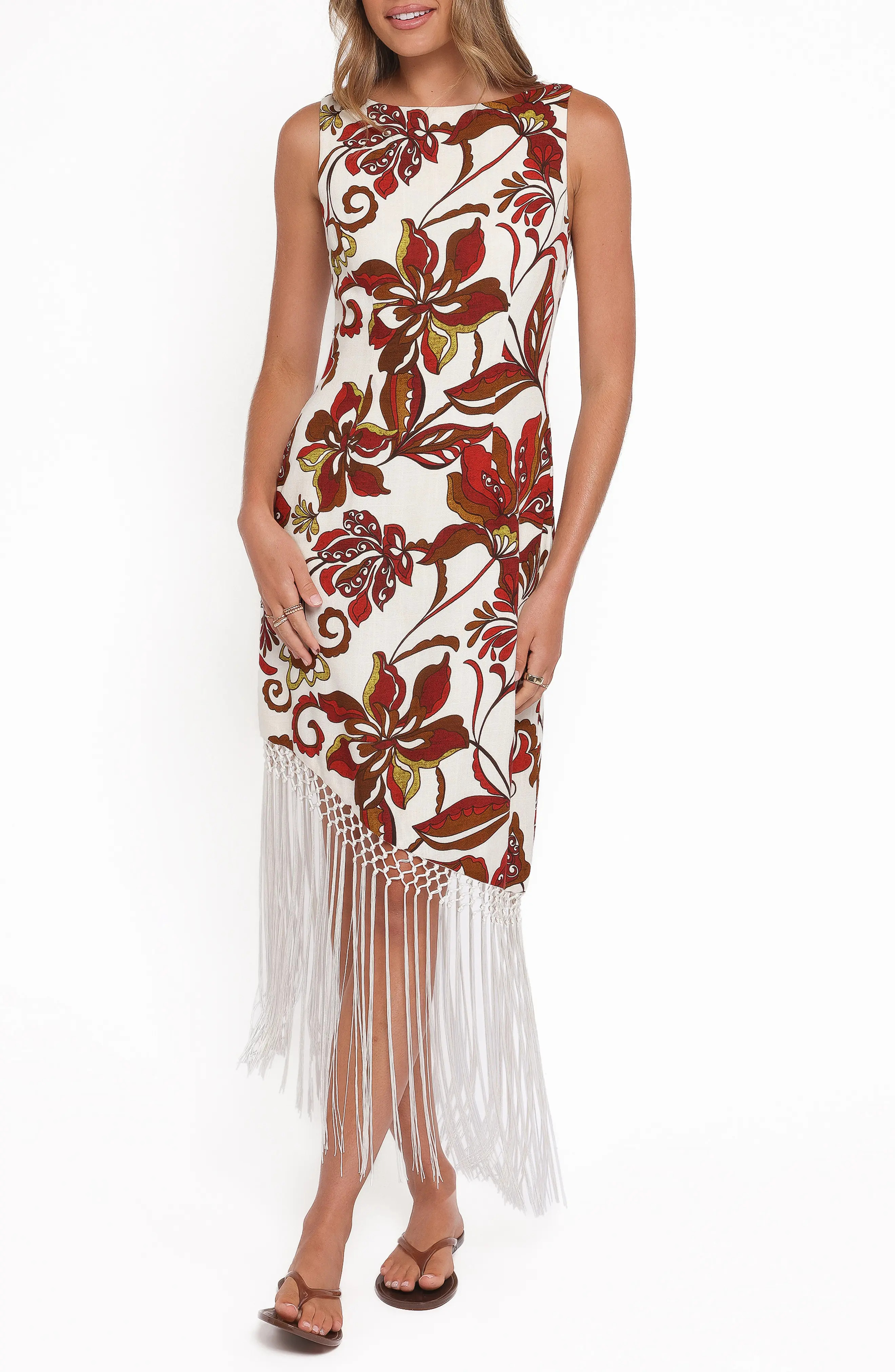 Petal & Pup Aquarius Floral Fring Trim Dress (Women) | Nordstrom | Nordstrom