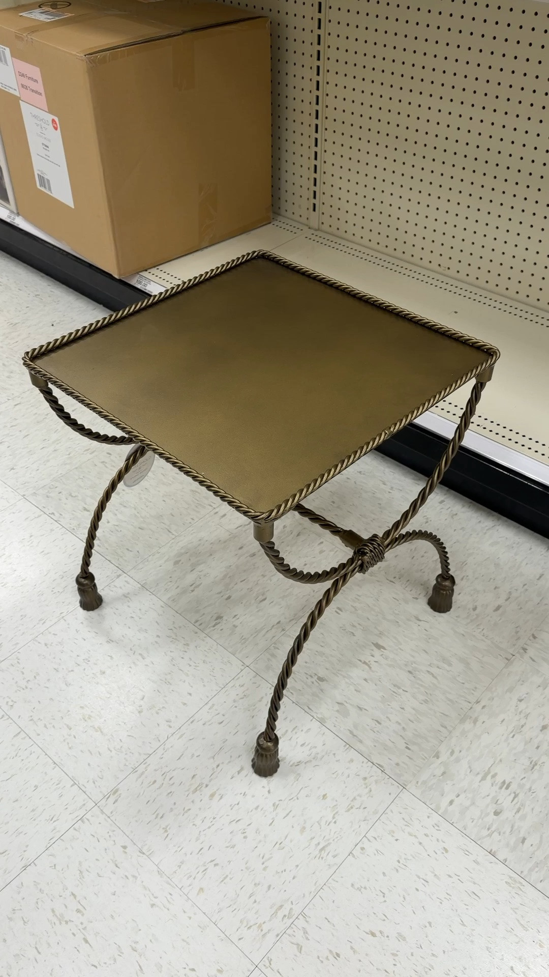 New at Target! 🎯 If you love vintage-inspired decor, this Twisted Metal Side Table is such a fun find. 🤗 The antique brass finish, twisted base, and decorative tassel feet give it a charming look. ✨ A small accent table that adds so much character to a room. Linked it here along with similar vintage-inspired finds! 🤎 @Target #accenttable #homedecor #homeaccent

#LTKHome #LTKSaleAlert