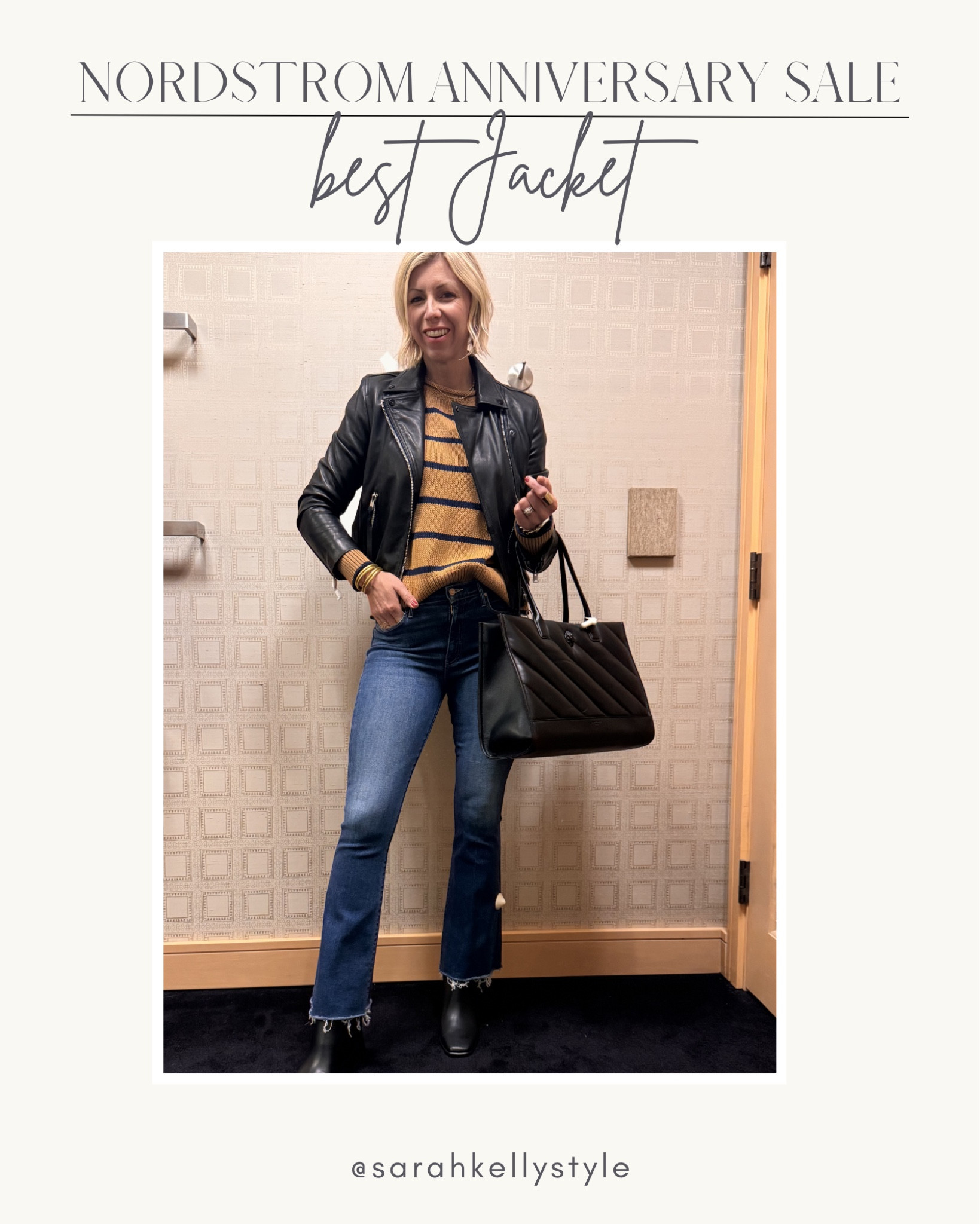 This classic and edgy, leather Moto jacket is such a great outfit maker piece for the fall! I bought mine a few years ago & still wear it season after season! 

It runs slightly snug- I size up to a US 6 (check the size chart!) this gorgeous leather jacket is worth the investment👏🏻

#LTKStyleTip #LTKxNSale #LTKOver40