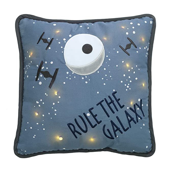 Lambs & Ivy Star Wars Signature Galaxy LED Light-Up Decorative Throw Pillow | Amazon (US)