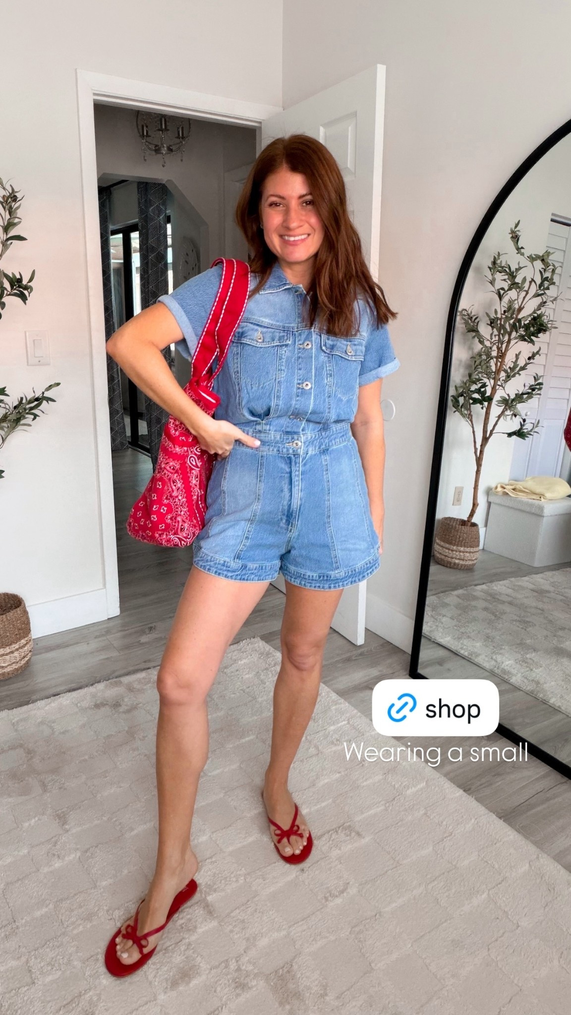 Wearing a small