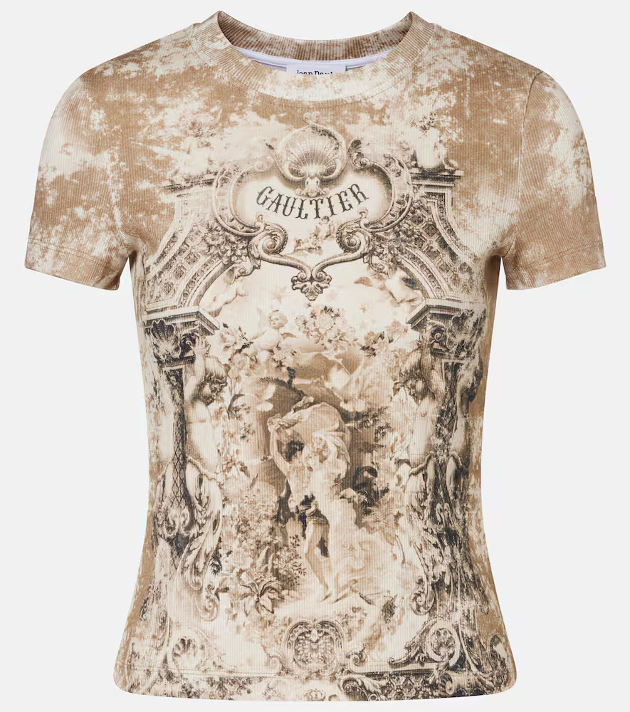 Jean Paul Gaultier MÃ©daillon cotton-blend jersey T-shirt | Mytheresa (US/CA)