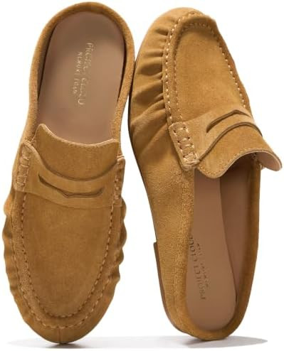Project Cloud 100% Genuine Leather Penny Loafers for Women Footwear | Amazon (US)
