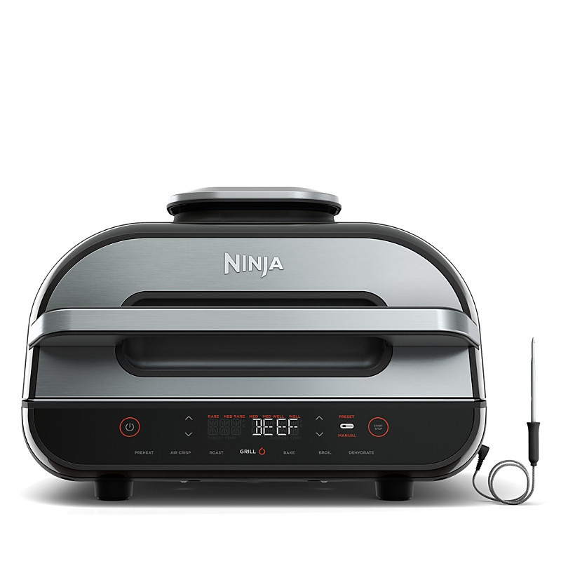 Ninja FG551 Foodi Smart Xl 6 in 1 Indoor Grill with 4 Quart Air Fryer, Roast, Bake, Dehydrate, Broil, and Smart Cook System | Bloomingdale's (US)