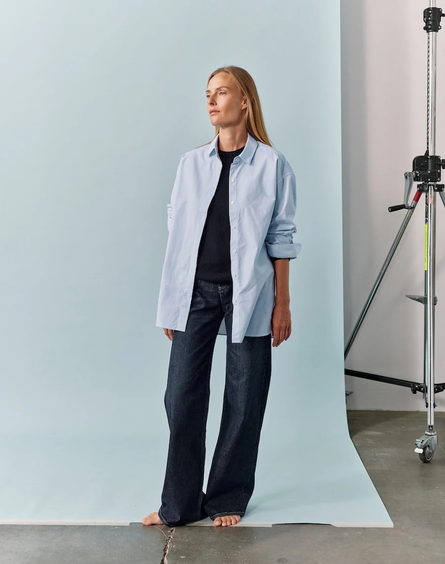 The Oversize Shirt - Salt Blue | Navygrey