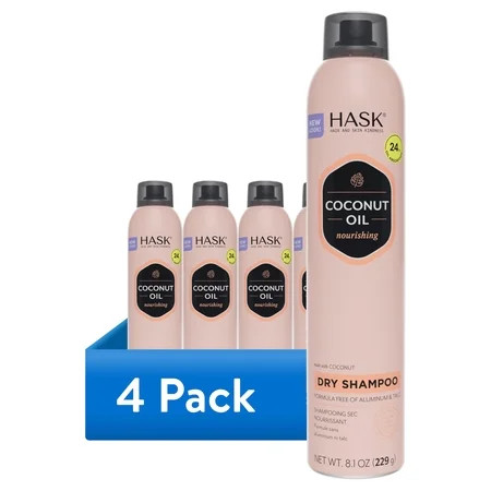 (4 pack) HASK Coconut Oil Nourishing Dry Shampoo, 8.1oz | Walmart (US)
