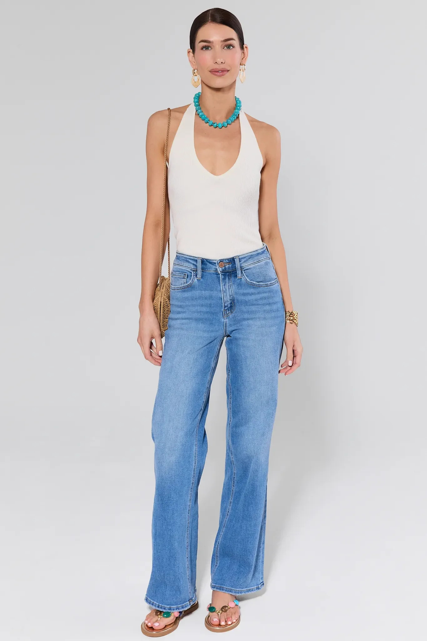 Meg Ivory Knit Halter Top | Avara