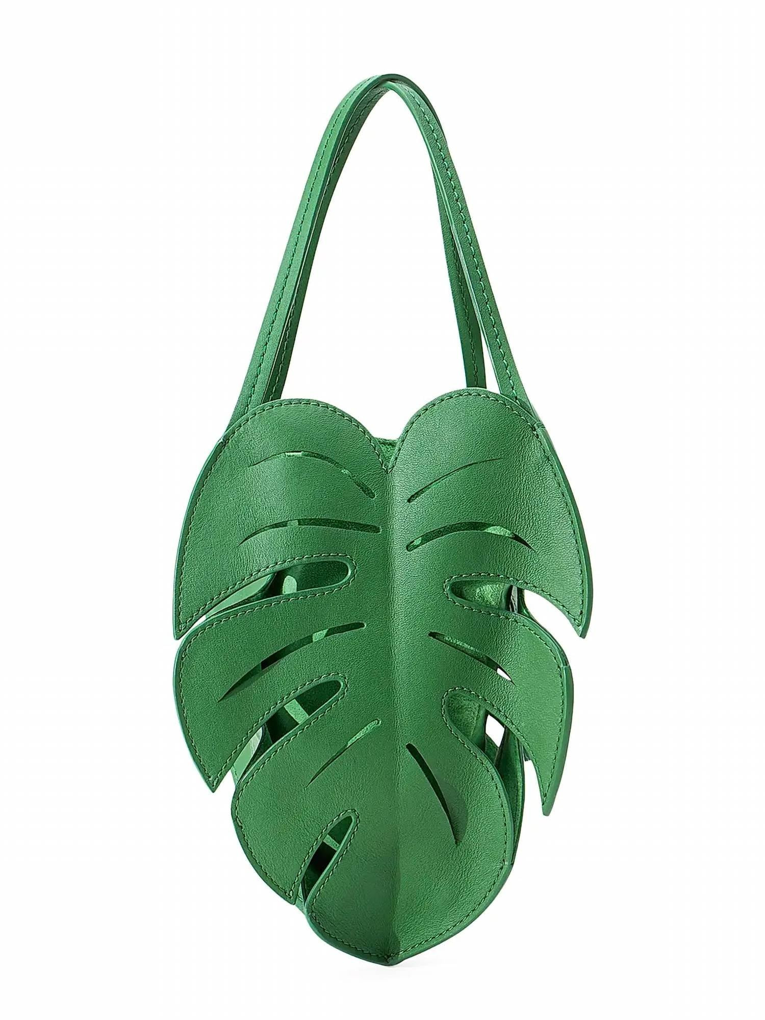 Women's Palm Leaf Bag In Green | Shop Simon
