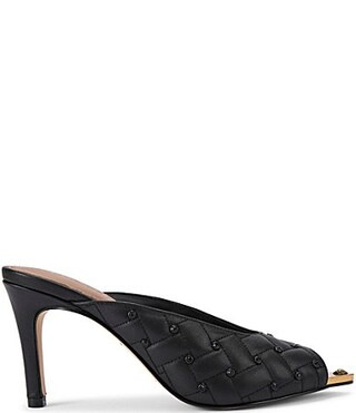 Kurt Geiger London Regent Leather Pointed Peep Toe Slides - 9.5 | Dillard's