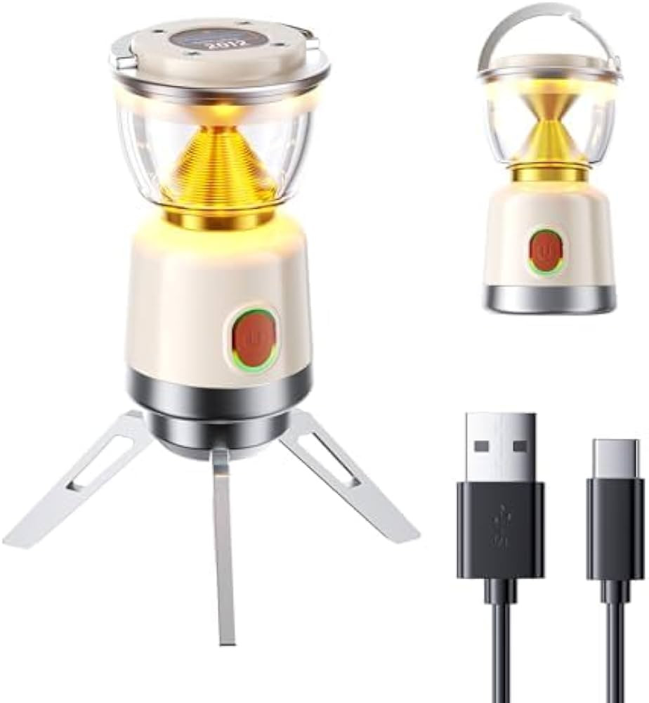 Aluminum Alloy Battery Powered Camping Lantern, 5 Modes, 250 Lumens, LED, Beige, Not Water Resist... | Amazon (US)