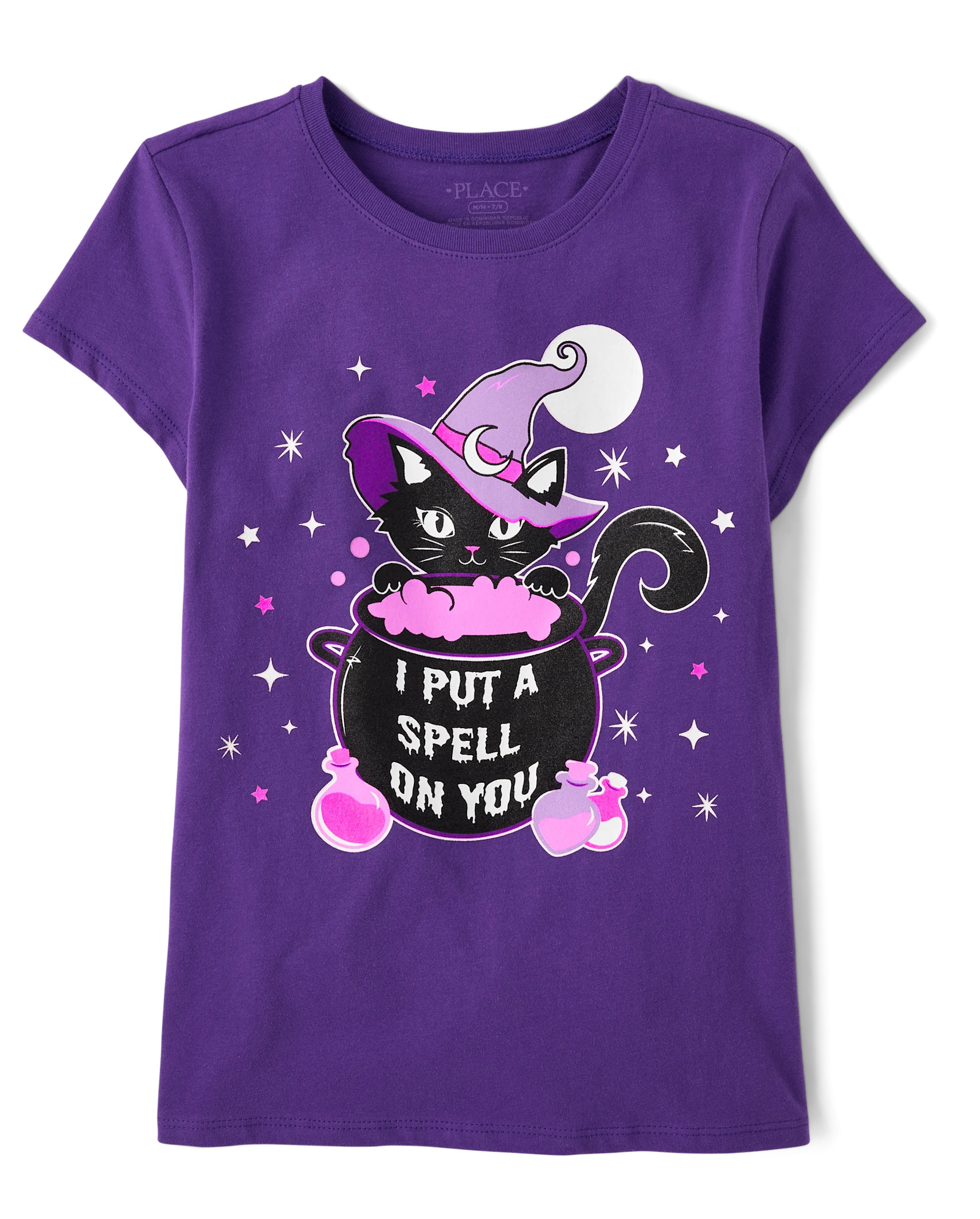 Girls Glow Put A Spell On You Graphic Tee - sharp purple | The Children's Place